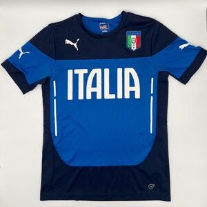 Italy 2014/2015 Training Jersey (S) Men Blue Navy Style 744267
